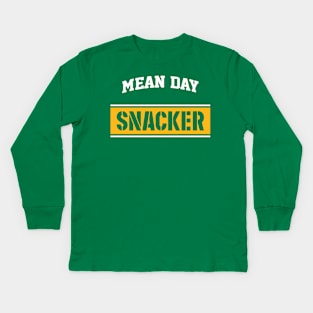 Mean Day Snacker (Green Bay Packers) Kids Long Sleeve T-Shirt